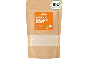 RheinNatur ekologiska psylliumskal 500 g - Laboratorietestad - Finmalet pulver - Hög fiberhalt, perfekt för bakning