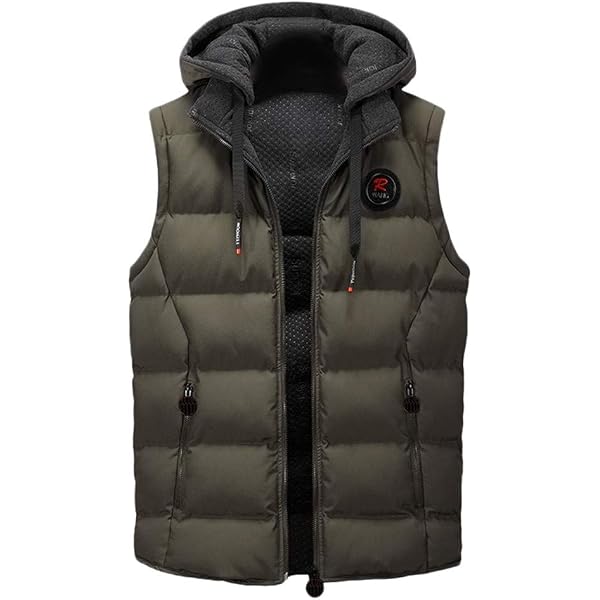Gilet Imbottito Uomo Senza Maniche - Giubbotto Trapuntato Leggero Con Cappuccio - Foto 5