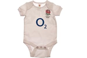 ENGLAND RUGBY R.F.U. BABY KIT BODY SUIT BABY VEST WHITE