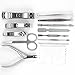 LUPO® 12 Pcs Manicure Pedicure Grooming Set - Professional Nail Care Clippers Scissors Cuticle Kit and Travel Case