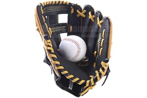 HEYCCO Baseball Handschuhe,Baseball Glove Leder Baseballhandschuh Ball Baseball Set Mitten Baseball Mitt