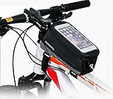 Intsun Bike Frame Top Tube bag, Waterproof Cycling Bike Bicycle Handlebar Pannier Bag Touchscreen Bag Phone Storage Bag for Iphone 6s Plus/6s/6 Plus/6 Samsung 4.8 5.5 Inch Mobile Cell Phone