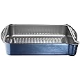 Lakeland Large Non-Stick Roasting Tin with Pouring Lip 42cm x 27.5cm x 8.5cm – Pouring Nose for Fat