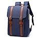 Produktbild super lily shop Vintage Herren Damen Canvas Rucksäcke Schulranzen für Teenager Jungen Mädchen große Kapazität Laptop Rucksack Mode Herren Rucksack, 02, Einheitsgröße