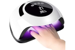 SINZONeu Lampe UV Sèche Ongles, 120W LED Professionnel Automatique, 4 Minuteries 10/30/60/99S, Grand LCD Ecran, Base Aimant Démontable, pour Vernis Semi Permanent, Gel