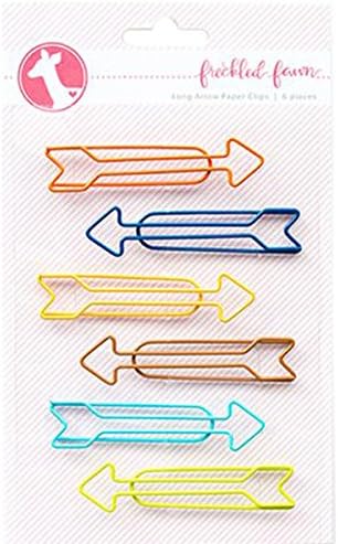 Freckled Fawn Decorative Metal Paper Clips 6/Pkg-Long Arrows, Rustic