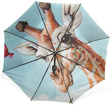 Cute Panda Folding Travel Rain Umbrella Manual Open and Close Umbrella for Easy Carrying Reinforced Windproof Frame and Slip-Proof Handle Enough for the Fierce Wind and Heavy Rain