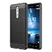 Produktbild MoKo Nokia 8 Hülle - Premium Ultra Slim Leicht weiches TPU Protector Phone Case Handy Schutzhülle Schale Bumper für Nokia 8 5,3 Zoll 2017 Modell Smartphone, Schwarz