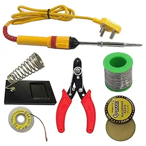 MV 6 In1 Electric Soldering Iron Stand Tool Wire Stripper Kit 25 Watt Welding Stick Set