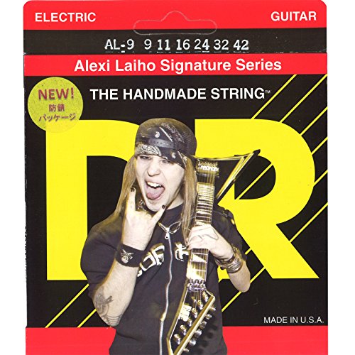 Dr E Alex AL, 9 Alexi Laiho signature set, lite strings.