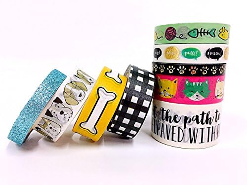 Washi Tape Set - 9 Rolls Decorative Washi Masking Paper Tape, Washi Tape Crafts, Washi Tape Dispenser, Great Crafts for DIY, Scrapbooking, Daily Planners, Gift Box, School Project, Photo Album Decorations Versatile Tapes, by Atoz Create
