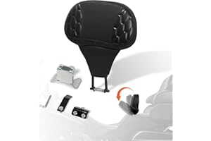 FOVPLUE Adjustable Rider Backrest, Detachable Plug-in Driver Backrest Pad w/Mounting Kit for Harley Touring 2009-2024,CVO Road Glide Street Glide Tri Glide FLHTK/L Electra Glide Road King,#5 Style