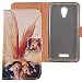 Produktbild Lankashi PU Flip Leder Tasche Hülle Case Cover Schutz Handy Etui Skin Für Wiko Tommy 2 5" (Wing Girl Design)