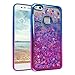Produktbild P10 Lite Liquid Case, Asnlove Handyhülle mit Flussigem Glitter 3D Kreativ Allmähliche Hard Case Hülle Cool Floating QuickSand Luxury Shiny für Huawei P10 Lite 2017 - Mandala Lila Blau