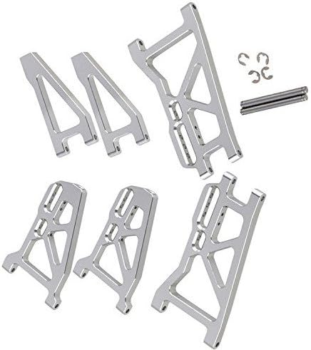 Yiguo Front/Rear Lower Suspension Arm &amp; Front Upper Suspension Arm kit for FS RC 1:10 Big Castor Truck Upgrade Silver