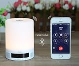 LUJII Bluetooth Lautsprecher Wireless Lautsprecher Lampe Lautsprecher Neueste Intelligente Tragbares Bluetooth Lautsprecher Multi Funktion Musik Sound Box LED Kinder Nachtlicht Touch Control Lamp (4 Dimmstufen Touch Lighting Sensor Schalter Augenschutz Lichtquelle) und Wecker Alarm mit Eingebauten Wiederaufladbaren 1800mAh Batterie – TF Karte Unterstützt – Freisprecheinrichtung – USB Charging Bluetooth Speaker Geeignet für den Innen und Außengebrauch Kids Home Deco Arbeiten Lesen Camping usw - 4