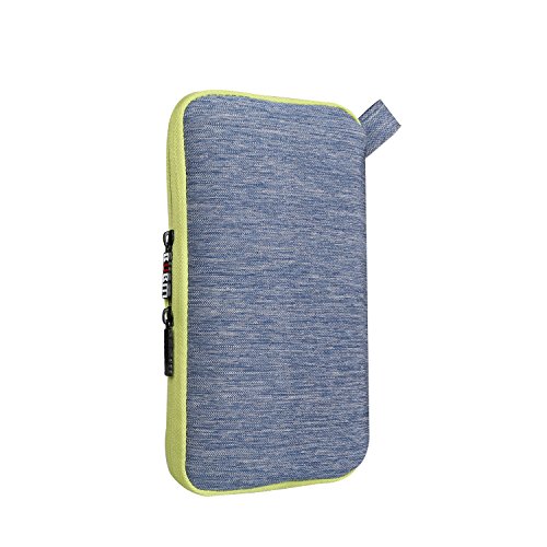 BUBM USB-Speicherstick Organizer Tragetasche Karte Aufbewahrungstasche für Elektronische Zubehöre Reise Organisasor Tasche mit Griff (Medium, Blau） - 3