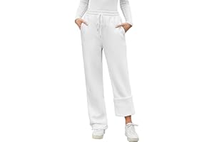 PASUDA Damskie spodnie dresowe zimowe termiczne spodnie z podszewką z polaru na co dzień elastyczne spodnie do biegania z wysokim stanem wygodne długie bawełniane spodnie sportowe z kieszeniami i