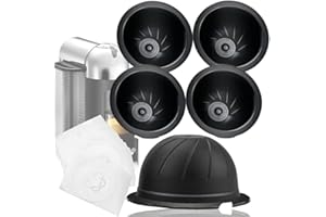 LUKELI Vertuo Lot de 5 capsules réutilisables Vertuo rechargeables pour dosettes de café VertuoLine compatibles avec Nespresso Vertuo avec 10 feuilles d'aluminium jetables (230 ml)