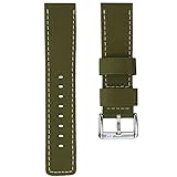 ZULUDIVER Uhrenarmband Nylon Wasserdicht Grün, Gelb, 24mm