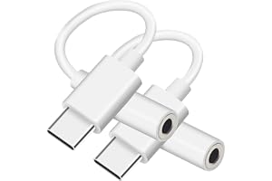 BORLTER CLAMP USB C hörlursadapter, USB C aux hörlursadapter 3,5 mm kompatibel med Samsung Note 20/10+ A73 A53, Pixel 6 5 4