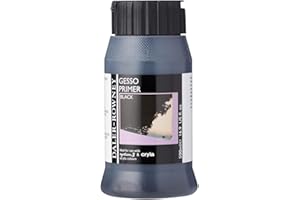 DALER ROWNEY Daler-Rowney Acrylic Gesso, Plastic Pot, 16.91oz - 500 ml, Black Gesso Primer