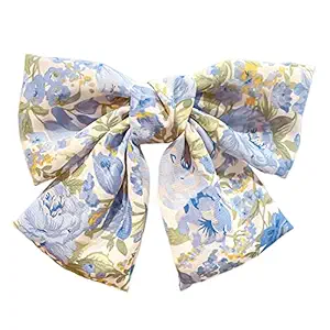2 Layer Floral Knot Knotted BowKnot Soft Hair Clips Solid Grosgrain Ribbon Hair Bows Tie for Girls Hair Accessories Hair Clips Hairpin Elegant Korean Barrettes Gift for Ladies and Women (Model 16)
