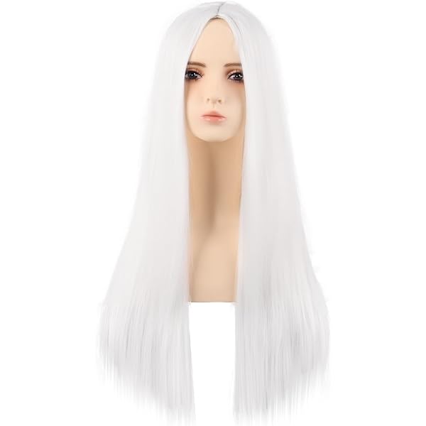 Parrucca Donna 100cm Fibra Alta Temperatura - Nero Lungo Liscio, Cuffia Regolabile 51-53cm - Foto 9