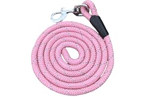 EQUIPRIDE Horse lead rope for Headcollar Reflective Length 2 meters 7 Amazing Colours (Baby Pink)