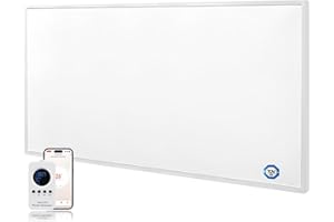 Behaglich Infrarotheizung 1000 Watt, Infrarotheizung Wandmontage bis 120 Grad Celsius für 15-25㎡ - Smart-Elektroheizung mit Fernbedienung & WiFi (Tuya APP) - TÜV - 10 Jahren Garantie