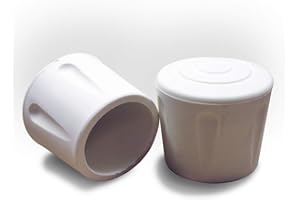 Ajile – 4 pcs - Protection Pied de Chaise et Table – Patins épais Antidérapants et Résistants - Embout à insérer - Protège Sols et Meubles - Tampon en Caoutchouc Blanc Ø28 mm - Fabriqué en Europe