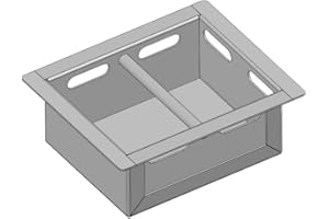 Aschekasten - Passend für Hark Kaminöfen inkl. Modellübersicht - Aschkasten aus verzinktem Stahlblech - feuerfest & hitzebeständig - Aschekästen Stahl [222x182x80 mm]