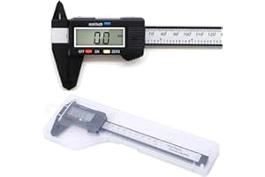 EVRU Digital Vernier Caliper,150mm 6 Inch Electronic Micrometer Caliper With Large Lcd Screen,Inch/Metric Conversion,24cm Ruler,Precision Depth Gauge Measuring Tool for DIY,Household,Jewelry,Woodworking