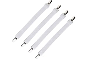 Olisang 4 Pièces Fixation Attache Sangle de Maintien Ajustable, Maintient Tendeur Draps Réglable Sangle Drap Housse de Maintient Tendeur Draps Réglable,pour Drap Lit,Canapé(Blanc)…