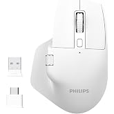 Philips SPK7858 Bluetooth Kablosuz &Ccedil;ift Modlu 4000DPI 7 Tuşlu Optik Mouse Beyaz