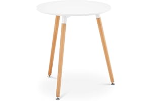 Fromm & Starck Mesa Redonda para Bar Cafetería Star_Desk_15 (Fabricada en Madera y MDF, Altura: 73 cm, Diámetro del Tablero 60 cm, Color Blanco)