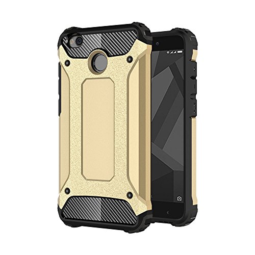 Xiaomi Redmi 4X Funda  cmdkd Pesada A Prueba de Choques a las H  brido Duro Silicona Caucho Doble Capa Tel  fono Caso Carcasa Para Xiaomi Redmi 4X  Oro 