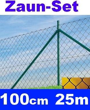 Maschendrahtzaun – SET 100cm 25 Meter lang Maschendrahtzaun zaun - 2