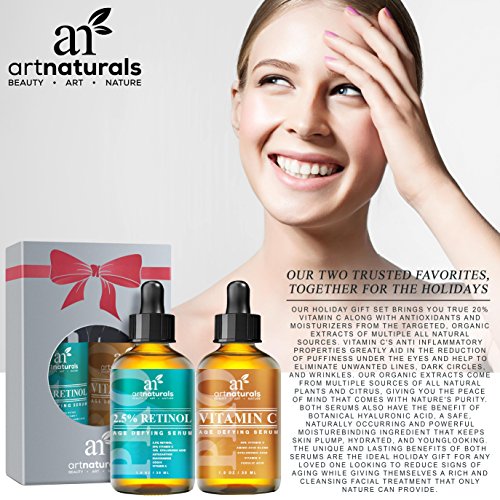 ArtNaturals Vitamin C und Retinol Serum – Anti Aging Set – je 30 ml - 6