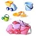 Produktbild YAVSO Sandspielzeug, 5er Sandkasten Spielzeug Strandspielzeug mit Sandform, Eimer, Schaufel für Mädchen Junge Kinder Kleinkind Baby