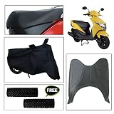 Vheelocity Combo of 72599 Black Motorcycle Body and Seat Cover with Foot Mat and Free Acupressure Grip for Honda Dio Scooter RS.599 (43.00% Off) - Amazon