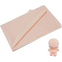 INFUNLY DIY Huidskleur Stof voor Poppen Maken - Wollen Gebreide Lichtgewicht Naaien Materiaal voor Handgemaakte Crafting en Puppet