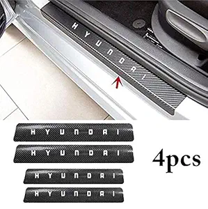 RoonirUniversal Anti-Scratch Door Sill Car Decal Sticker for Hyundai -4pcs