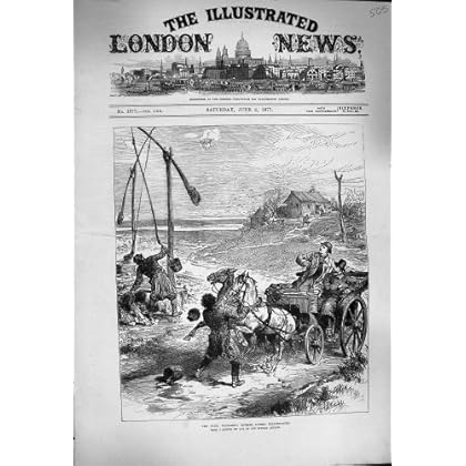 Impression de Arrosage d'Antiquit? de Temp?te de 1877 Chevaux de Guerre [Cuisine et Maison]