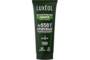 LUXÉOL LUXEOL - Shampooing Densité - +6561 Cheveux En Phase De Pousse* - Augmente La Densité Capillaire - 98% D'Ingrédients D'Origine Naturelle - Sans Silicones - Fabriqué en France - 200 ml