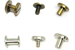 TUKNN Rivets pour Cuir, Rivet a Visser, Cuir Artisanat Rivets, Rivet pour Cuir Vis, Rivet Cuir, Rivets pour Sac, Rivet pour ceinture sangle sac à main portefeuille décoration sac à main, 4 Pièces