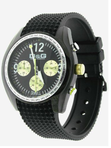 D&G Dolce&Gabbana Herren-Armbanduhr PERFORMANCE CHR IPB BLK DIAL BLK RUBBER STRAP DW0309