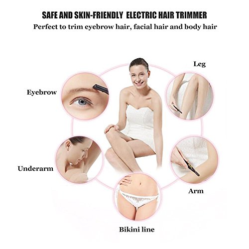 Elektrischer Augenbrauen Trimmer , Portable Gesichts Haar Trimmer, CIDBEST® Bikini Trimmer , Elektrische Dame Facial Shaver, Augenbrauen Haar Entferner Former, mit Augenbraue Trimmen Kamm Frauen-Effektiv Unerwünschte Gesicht Body Haare entfernen (Batterie eingeschlossen) - 7