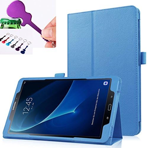 Sotefe® Case Samsung Galaxy Tab A6 10.1'' - Support Folio Cover Case Protective Slim for Samsung galaxy tab A 10.1 2016 SM-T580/585 Auto Wake/Sleep Function + Screen protector film+Beer opener keyring - Blue