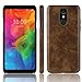 Produktbild G-Hawk LG Q7/Q7 Plus/Q7 Alpha Leder Zurück Hülle Dünn - Handgefertigte Vintage-Serie - Weiche Innenausstattung - Sehr Texturiert [Top Layer Rindsleder] Schutzhülle Telefon Fall